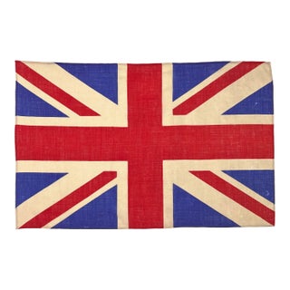 Vintage Wool Printed Union Jack Flag For Sale