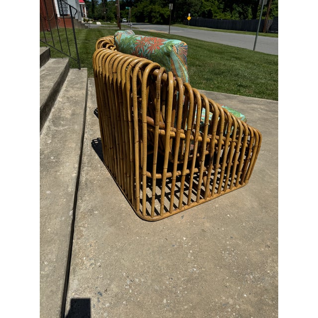 Henry Olko Style Rib Cage Bamboo Lounge Chairs - A Pair For Sale - Image 4 of 12