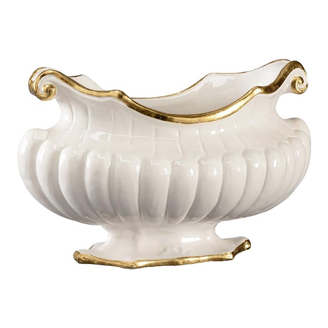 Oval Pot - White For Sale