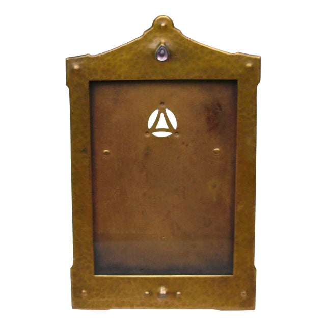Art Nouveau Brass Picture Frame in the style of Mathildenhöhe Darmstadt, 1890s For Sale