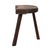 Brown Vintage Rustic Wabi-Sabi Wooden Three-Legged Milking Stool, France For Sale - Image 8 of 18