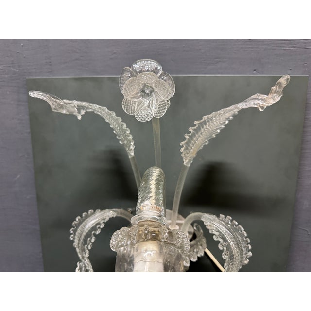 Vintage Venetian Murano Glass Wall Sconces, 1970s, Set of 2 For Sale - Image 12 of 13