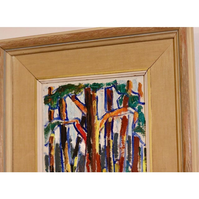 Original Swedish Mid-Century Oil on Canvas "Forest" by Wilhelm Henning -Vintage & Framed Vibrant oil on canvas by Swedish...