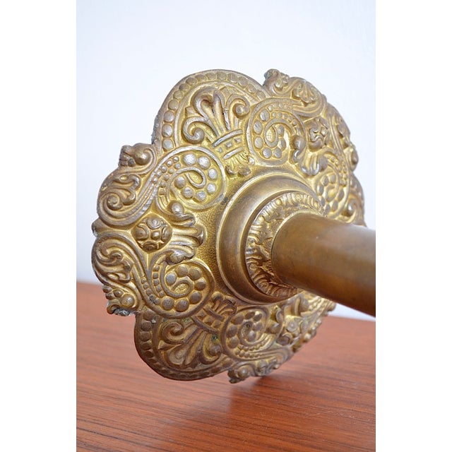 Antique Candlestick in Brass, 1880s For Sale - Image 5 of 9