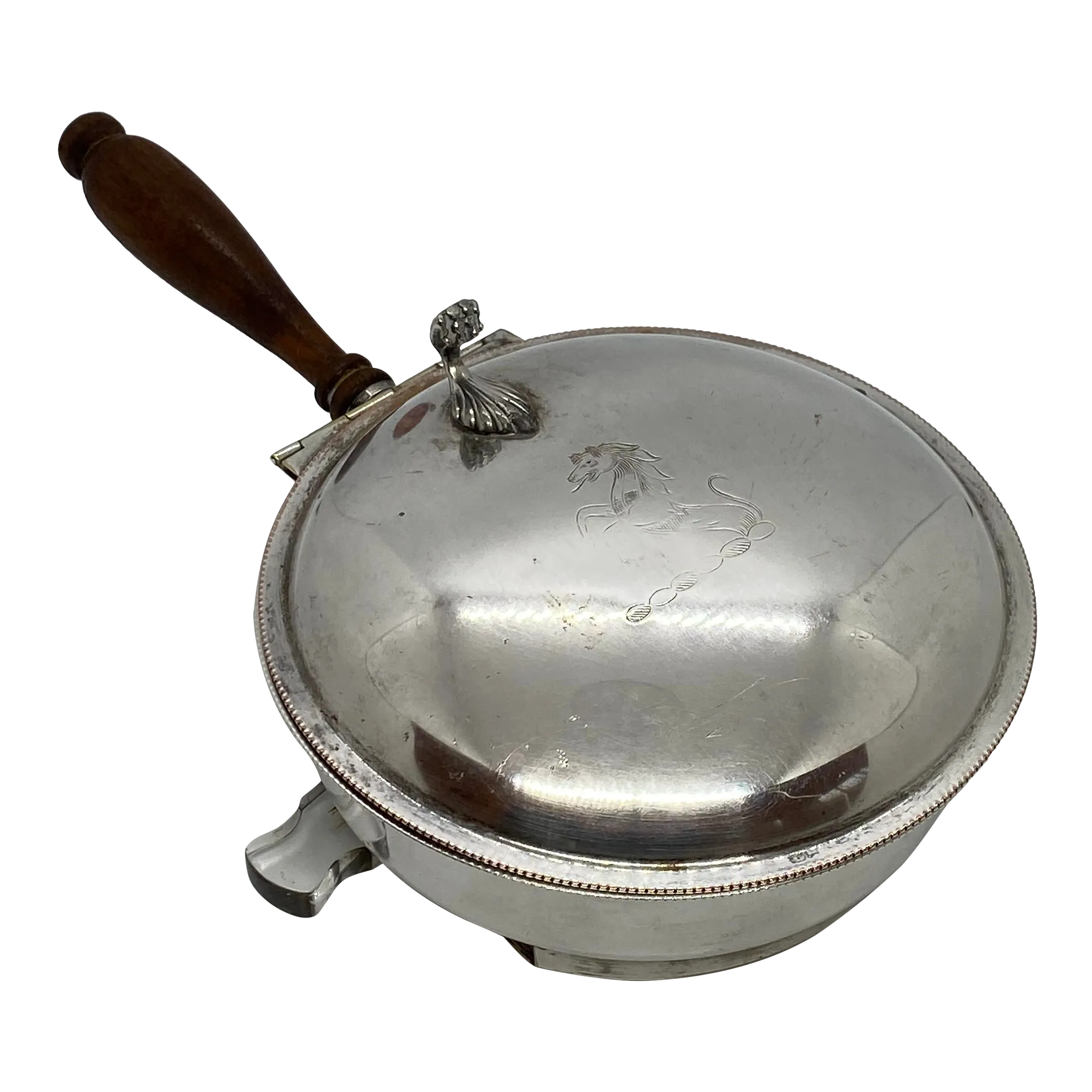 1940s Sheffield Silverplate Silent Butler Table Crumber With