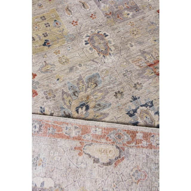 Gray Rugs Evie Hand Knotted Wool Gray & Multi - 10'x14' For Sale - Image 8 of 9