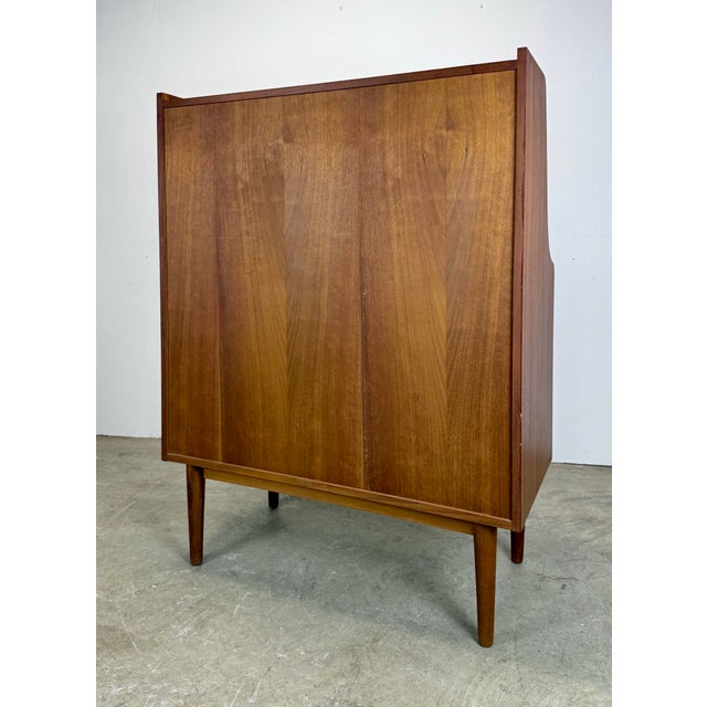 Mid-Century Danish Modern Drop Down Secretary Desk in Teak by Maurice Villency, Denmark, C. 1960s For Sale - Image 12 of 12