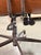 Acme Hamilton Cocoa Brown Leather Channel-Stitched Swivel Task Chair With Wood Armrests For Sale - Image 10 of 11
