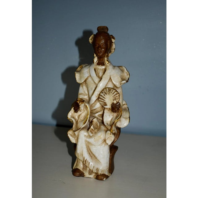 Asian Vintage Pair of Italian Made Asian Figures For Sale - Image 3 of 12