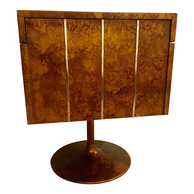 Lane Modern Lacquered Folding Cube Cabinet Bar For Sale