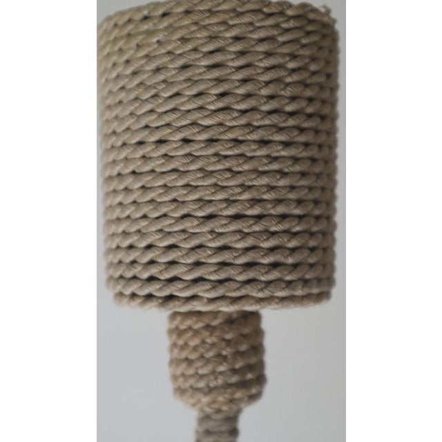 Brown Mid-Century Modern Pendant Lamp in Brown Fabric, Wood and Glass from Doria Leuchten, Germany, 1970s For Sale - Image 8 of 18