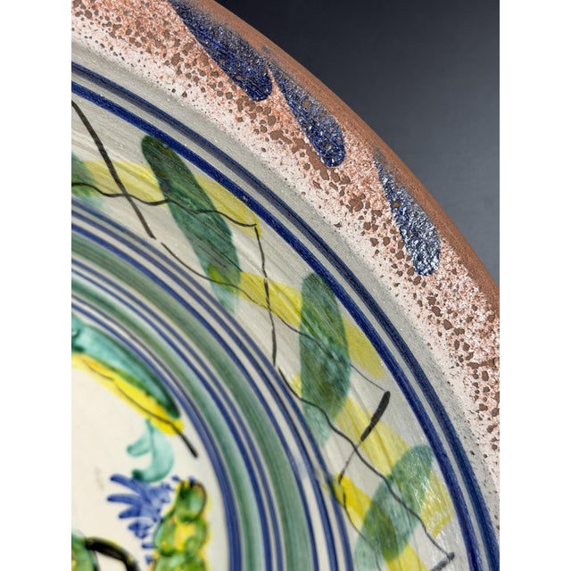 Spanish Triana Lebrillo Ceramic Plate with Painted Horse For Sale - Image 5 of 11