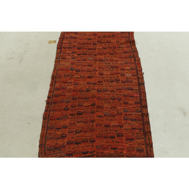 Rug & Kilim Antique Verneh Kilim in Orange, Blue and Red Geometric Patterns For Sale - Image 4 of 7
