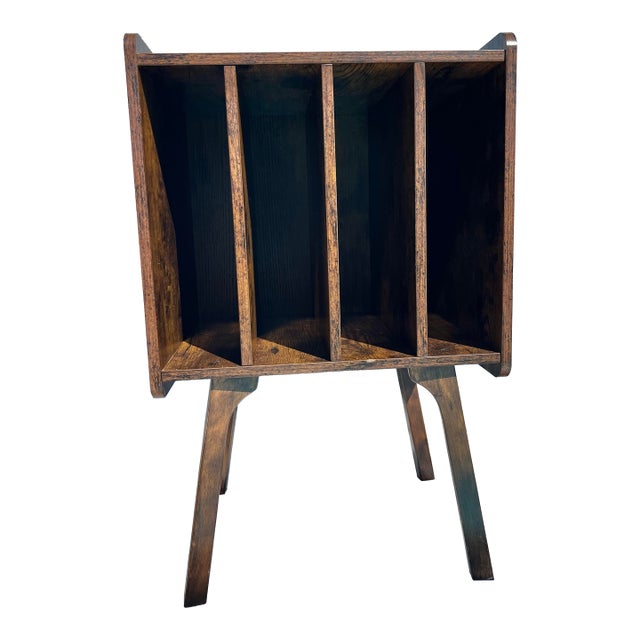 Vintage Record Player Stand With Storage For Sale