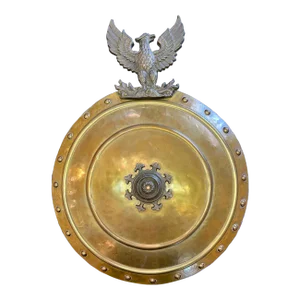 Brass and Bronze Sheild With Eagle