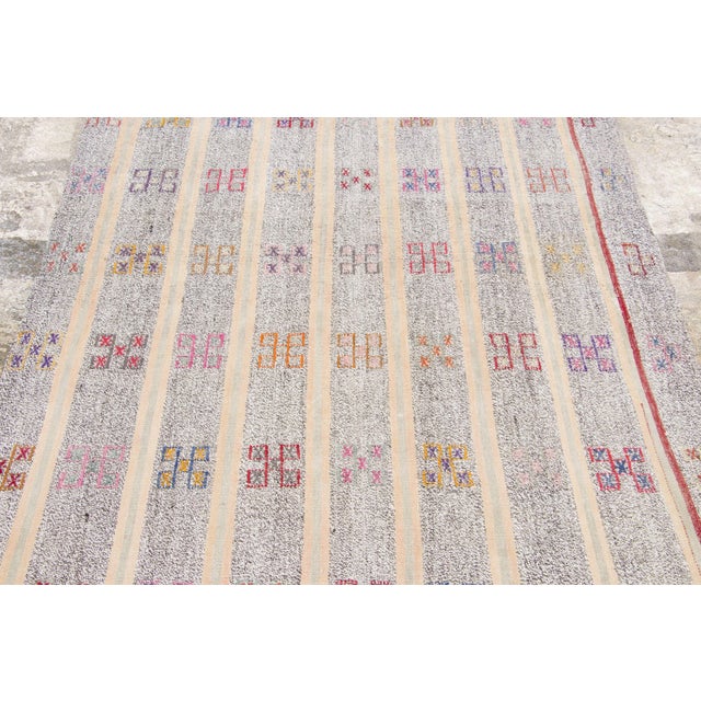Vintage Turkish Kilim Wool Runner With Geometric Design by Rug & Kilim, 1950-1959 For Sale In New York - Image 6 of 9
