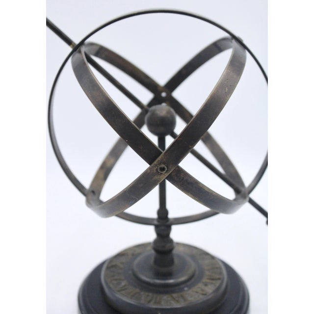 Metal Vintage Metal Armillary Globe For Sale - Image 7 of 11