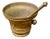 Large Heavy Brass Gothic Pestle and Mortar, 1900 For Sale