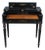 Hitchcock Style Black Lacquered Harvest Stenciled Secretary Writing Desk For Sale