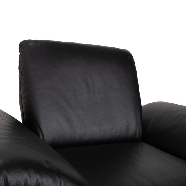 Black Rossini Armchair in Black Leather from Koinor For Sale - Image 8 of 16
