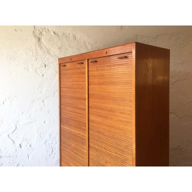 Danish Teak Rolling Doors Storage, 1960s For Sale - Image 3 of 10