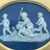 Antique 18th century George III Wedgwood & Bentley jasperware plaque circa 1770. The oval plaque depicts children at play...