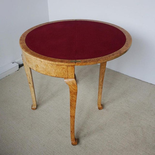 Wood Late 19th Century Burr Walnut Card Table For Sale - Image 7 of 11