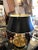 Metal Vintage Cast Brass Bouillotte Lamp With Tole Shade For Sale - Image 7 of 7
