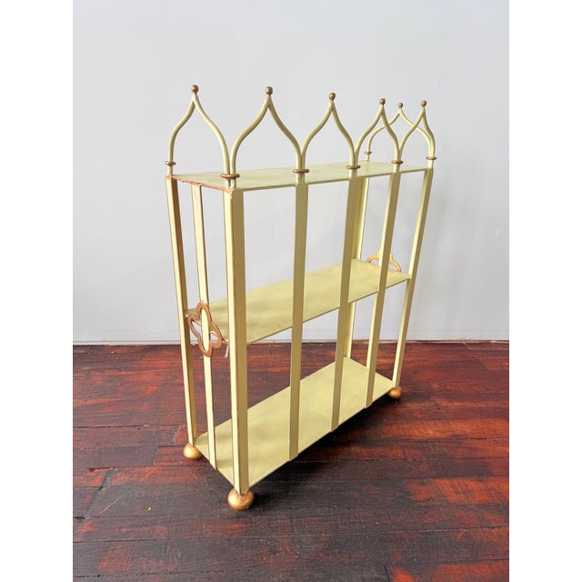 Hollywood Regency, Mid Century Style Tole Étagère, Brugar Design New York For Sale - Image 4 of 10