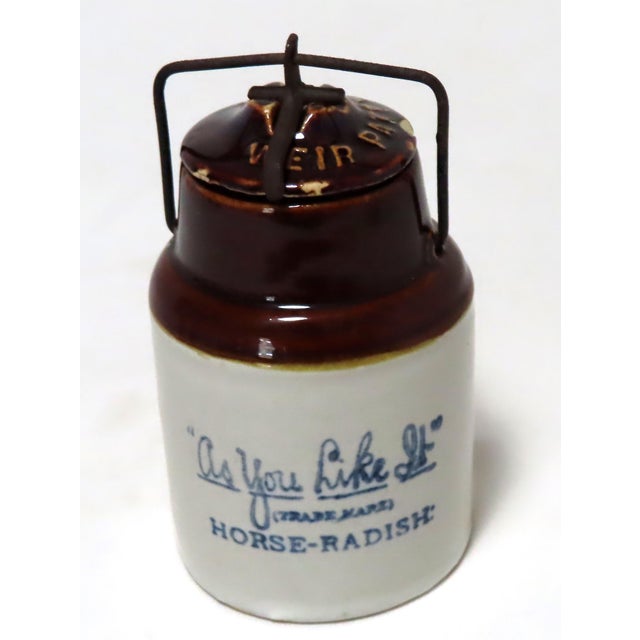 Antique American Stoneware Horsh Radish Jar For Sale - Image 13 of 13