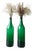 Mid-Century Green Glass Bottle Vases, Bohemia, 1960s, Set of 2 For Sale