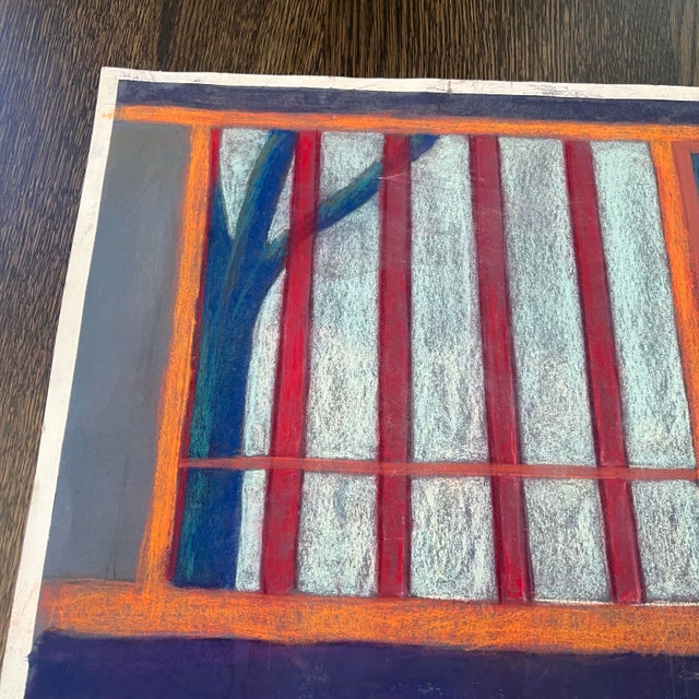 Colorful and Graphic Large Original Pastel Drawing For Sale In San Francisco - Image 6 of 8