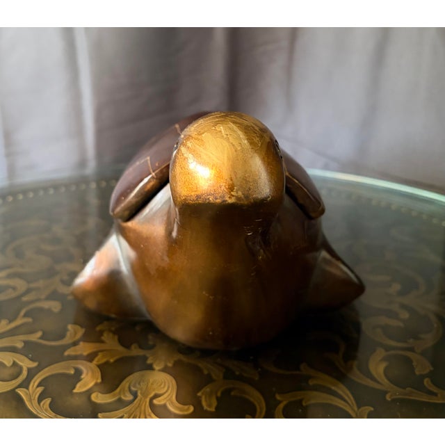 Late 20th Century Carolyn Kinder Collection Ironwood Sea Turtle Box – Hand Carved Coastal Sculpture With Removable Lid For Sale - Image 4 of 9