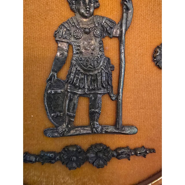 Antique French Empire Bronze Plaque Young Warrior For Sale - Image 4 of 10