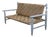 Vintage Bench in Braided Rope and Painted Wood, 1950s For Sale