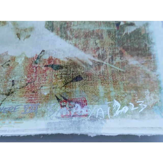 Contemporary "Sphere. VIII" Contemporary Original Abstract Birds Acrylic Painting on Canvas For Sale - Image 3 of 5