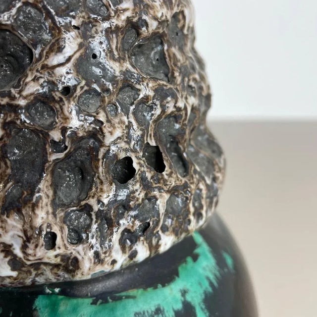 Black German Vintage Pottery Fat Lava Vase from Scheurich WGP, 1970s For Sale - Image 8 of 18