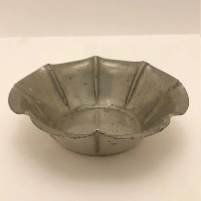 This is a most delightful and rare vintage pewter serving dish / candy nut bowl; circa mid 20th Century. Made in the USA,...