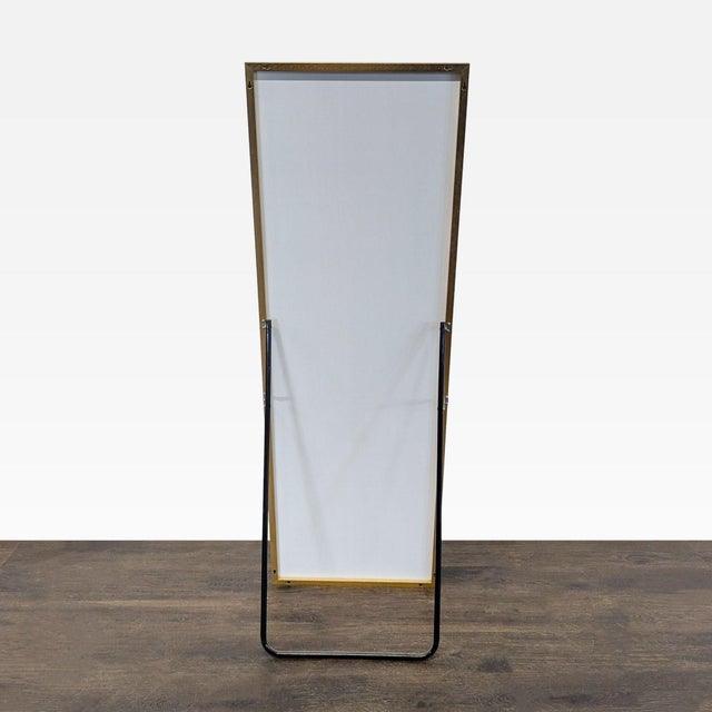 Modern Pottery Barn Stowe Brass/Gold Standing Mirror For Sale - Image 3 of 5