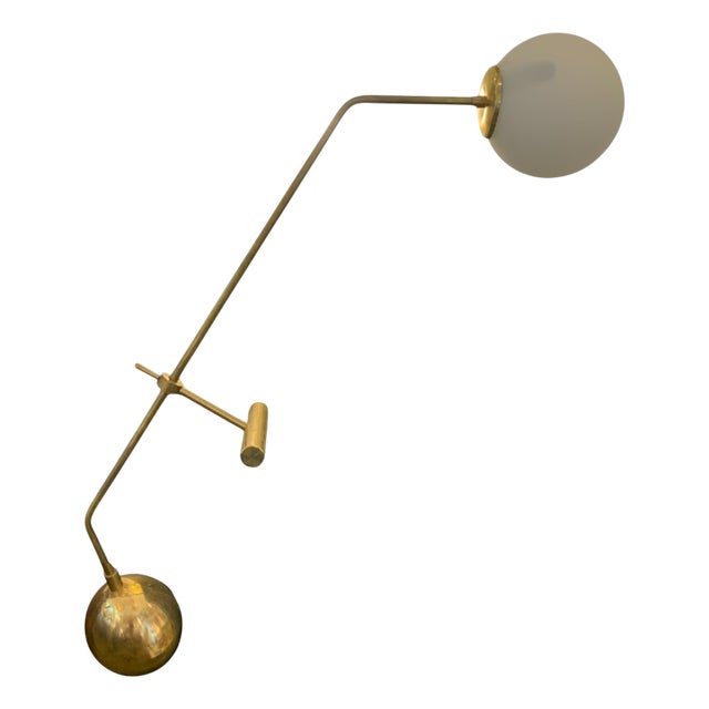 Brass and Murano Glass Table Lamp, 1970s For Sale