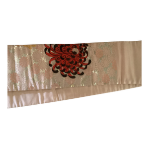 VTG Japanese Nagoya Silk Obi With Chrysanthemum Design, 65" L.x 12" W.
