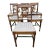 Set of Six 1930s Refinished Lyre-Back Mahogany and Upholstered Dining Chairs For Sale