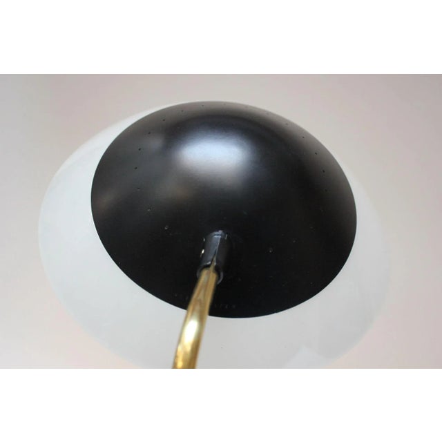 Black Vintage Enameled Metal and Brass Table Lamp by Gerald Thurston for Lightolier For Sale - Image 8 of 13