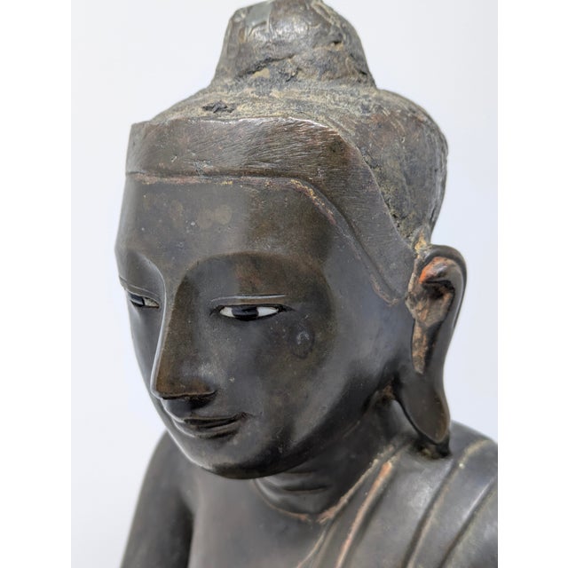 Late 19th Century Late 19th Century Burmese Bronze Buddha: Mandalay Style For Sale - Image 5 of 9