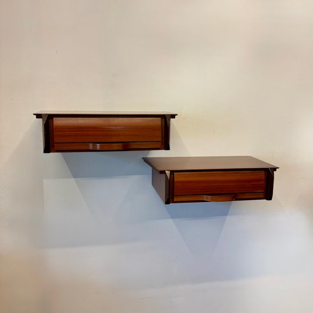 Vintage Wall Mounted Bedside Tables, 1950s, Set of 2 For Sale - Image 10 of 10