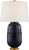 Modern Christopher Spitzmiller by Visual Comfort Signature Newcomb Medium Table Lamp in Mixed Blue Brown with Linen Shade For Sale - Image 3 of 3