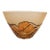 Italian Art Deco Style Frosted & Amber Satin Glass Bowl With Raised Enamel Accent For Sale