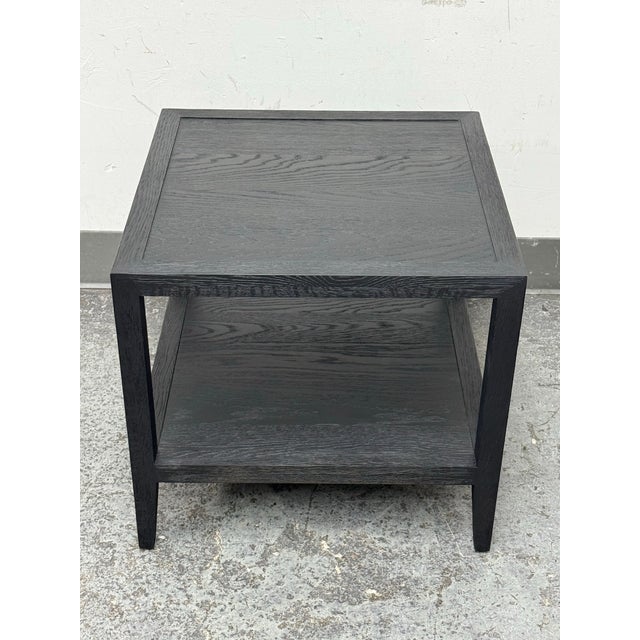 Wood Van Thiels for Restoration Hardware French Contemporary Square Side Table For Sale - Image 7 of 12