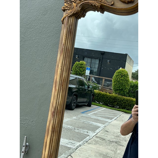 Wood Vintage LaBarge Rococo Style Gold Frame Mirror For Sale - Image 7 of 12