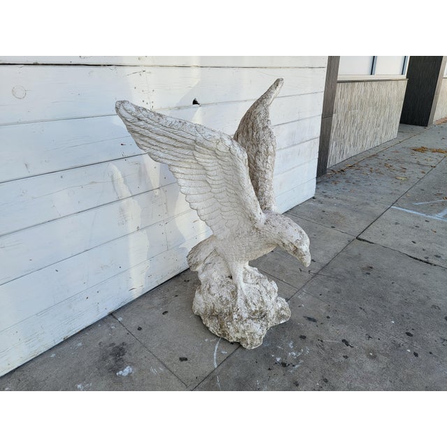 Vintage Concrete Eagle Statue Chairish